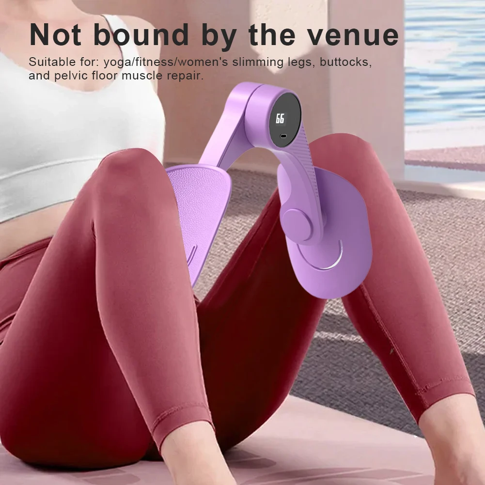 Digital Counter Hip Trainer Leg Trainers Pelvic Floor Muscle Trainer Thigh Exercise Leg Exerciser Inner Thigh Fitness Equipment