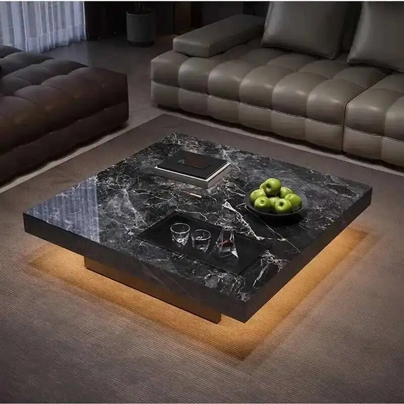 

Room Coffee Table Living Minimalist Italian Decoration Aesthetic Modern Side Table Organizer Mesas Bajas Lounge Suite Furniture