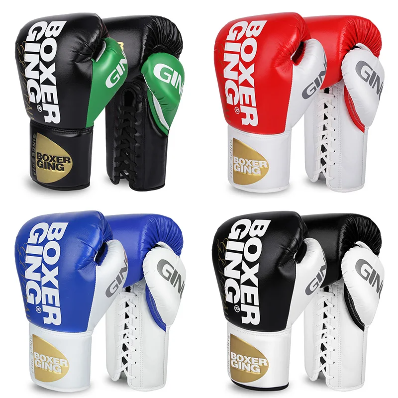 8/10/12/14oz women's/men's tethered boxing gloves Sanda Boxing Muay Thai mixed martial arts karate boxing training