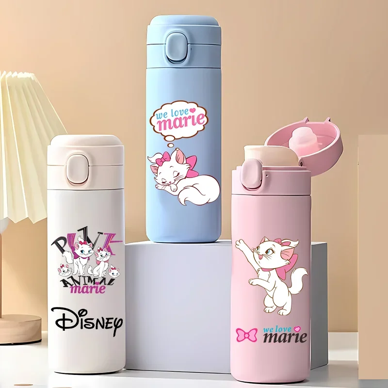 De Aristocats Disney Marie Cat 320Ml/420Ml Draagbare Sportwaterfles Thermosbeker Roestvrijstalen Kinderbeker Grote Capaciteit