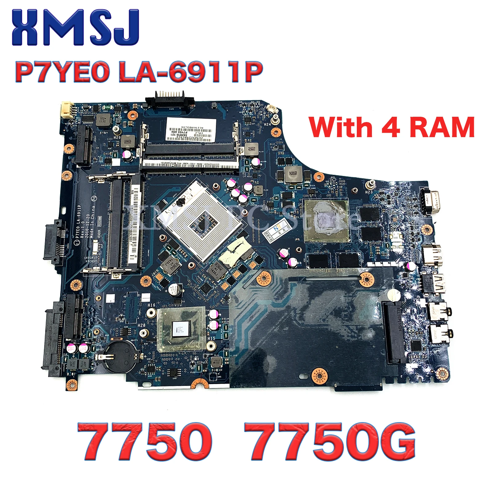 

For Acer Aspire 7750 7750G Laptop Motherboard P7YE0 LA-6911P MBRB102002 MBRML02001 With 4 RAM DDR3 full test