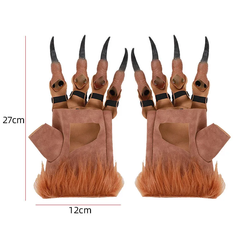 Halloween peluche Dragon Claw guanti carnevale Dance Party puntelli accessori Cosplay guanto festa divertente