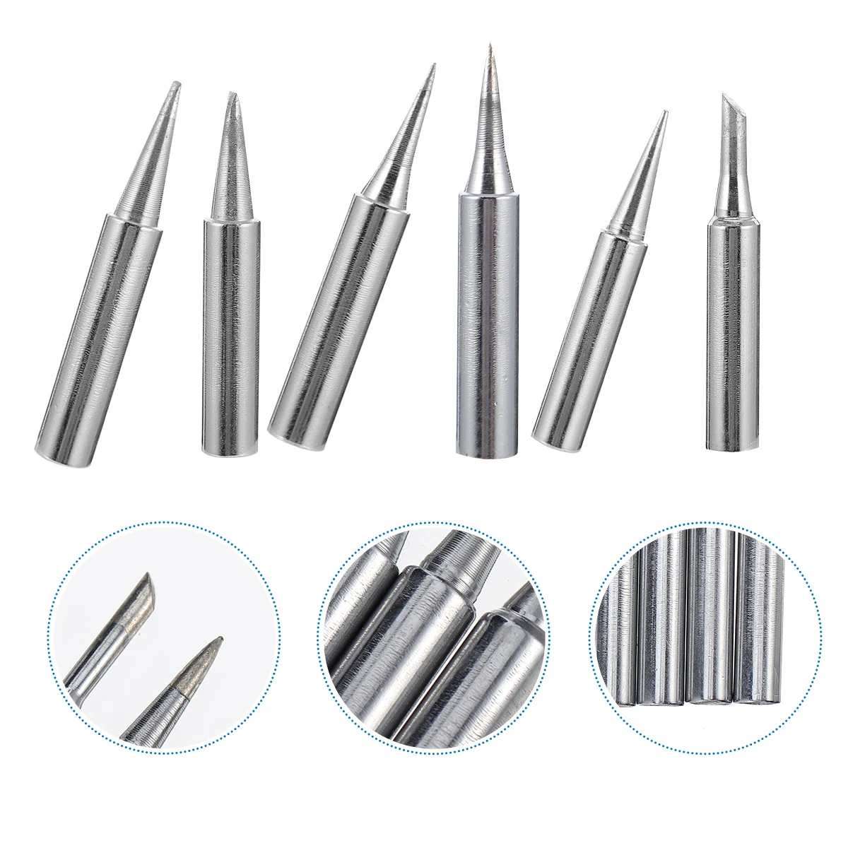 

12Pcs Solder Tip Replacement Universal Fit for Hakko 936 Soldering Iron High Conductivity Kit Soldering Tip for Desoldering