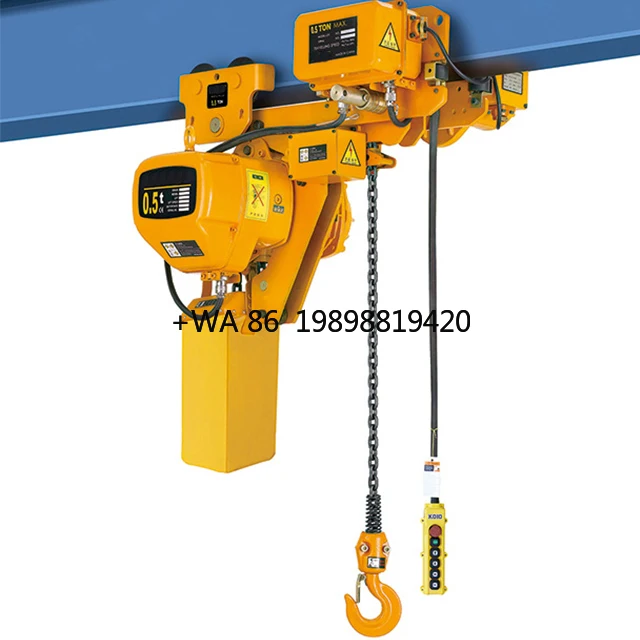 

Настраиваемая электрическая таль с низкой цепью для мастерской CE ISO 0,5 т