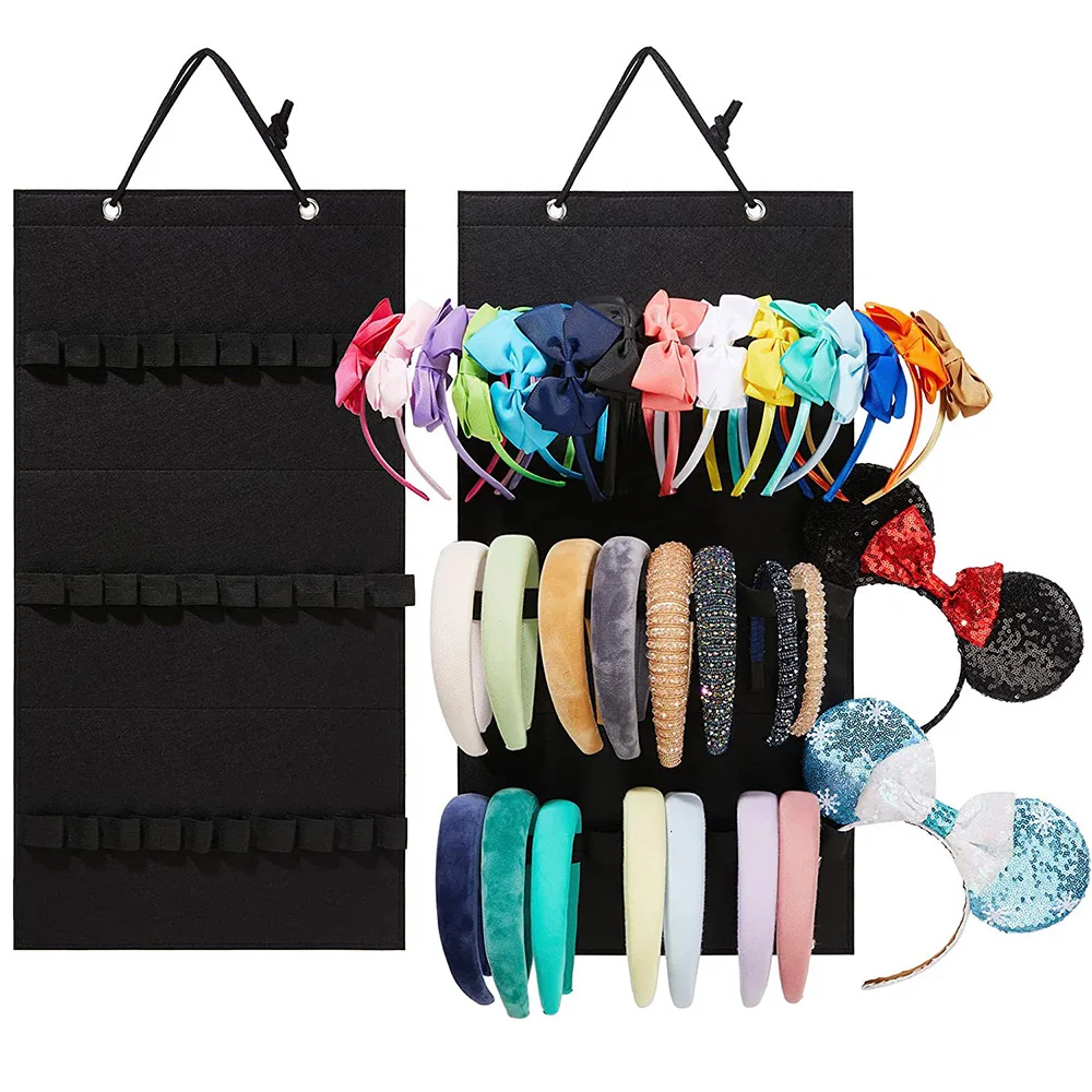 Hanging Wall Headband Holder For Women Girls Felt Hairbands Organizer Hair Bow Storage Hairpins Hair Accessories Display Stand