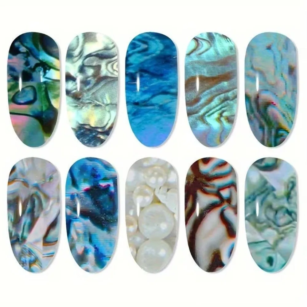 PET Nail Transfer Foil Starry Sky Pattern Multicolor Nail Art Foil DIY Nail Art Shell Pattern Nail Foil Stickers