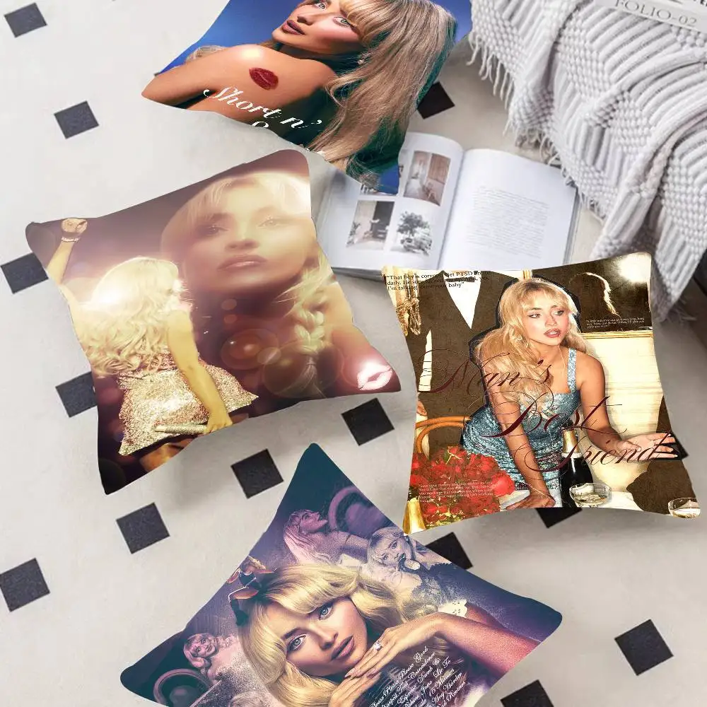 Singer Sabrina Carpenter pillow cover sofa cushion cover home room decoration children gift