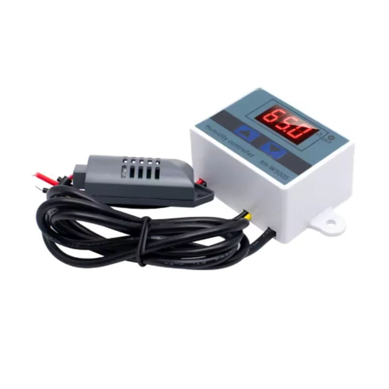 12V 24V 220V XH-W3005 Cyfrowy Regulator Wilgotności Higrometr Kontroler Wilgotności Przełącznik Regulacji Wilgotności + Czujnik Wilgotności — zdjęcie produktu 4