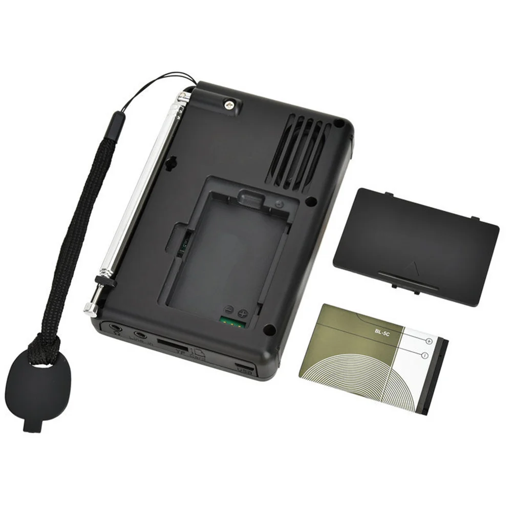 

Player Mini Radio Torch Usb Rechargeable Outdoor Flashlight Radio With Card Support For Hiking Camping Black