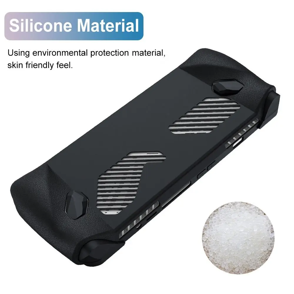 Soft Protective Case Game Accessories Shockproof Rocker Caps Anti Slip Silicone Back Cover for ASUS ROG Ally Full Protection