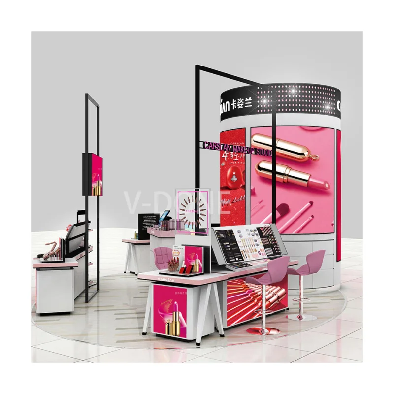 Custom. Parfum Winkel Interieur Ontwerp Warenhuis Display Meubels Winkelcentrum Cosmetische Winkel Make-Up Toonbank