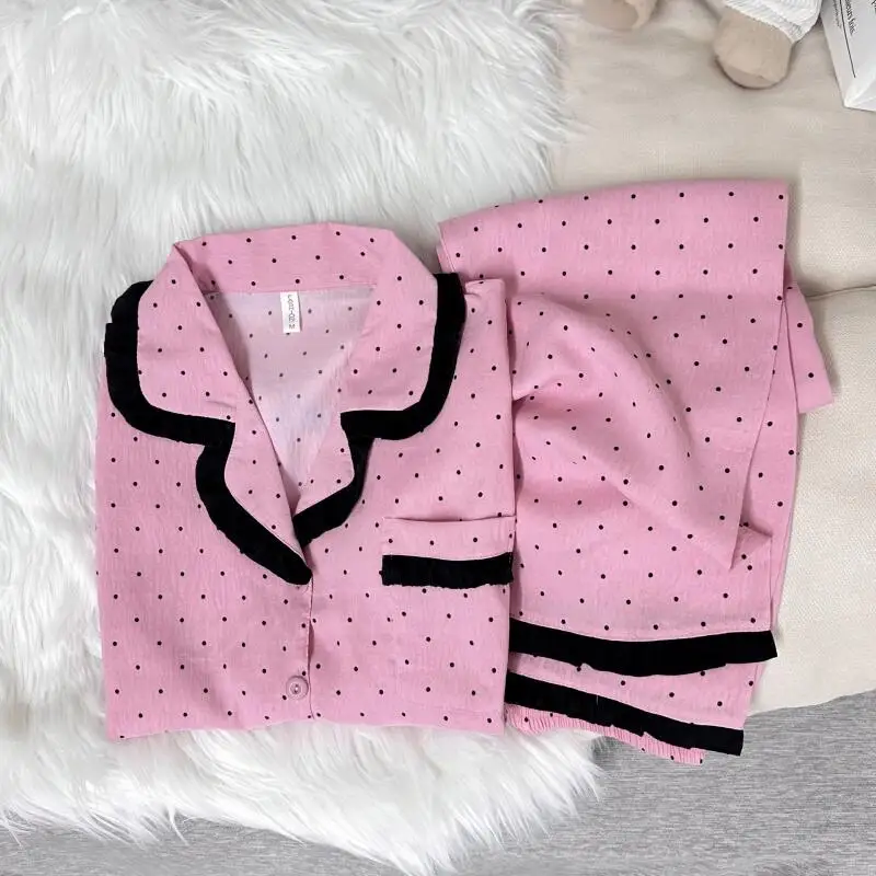 

Women's Clothing Pajamas Four Seasons Hit Product New Product At Home Outdoors Long Sleeves Pants Fashion Oneself Comfortable