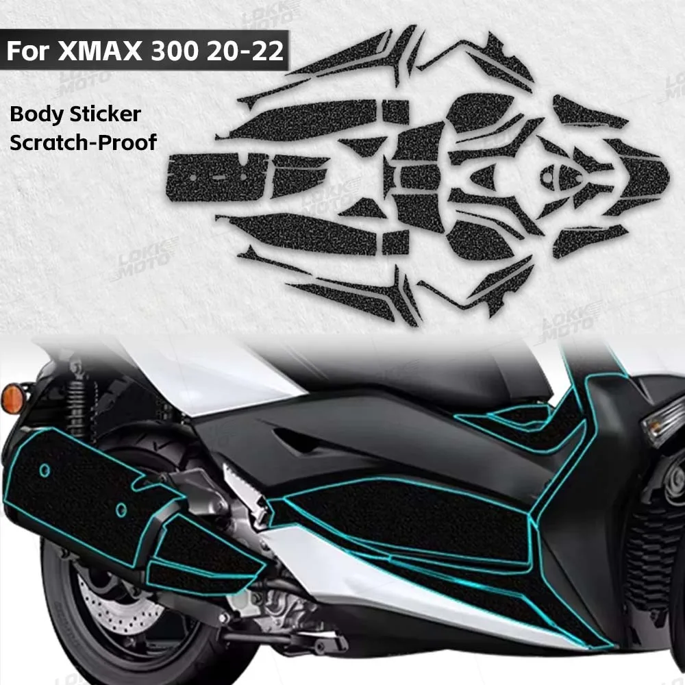 For Xmax 300 XMAX 300 x-max 300 2020-2022 Motorcycle Accessories Film Refitting Sticker Thick Frosted Full Body Protector Decal