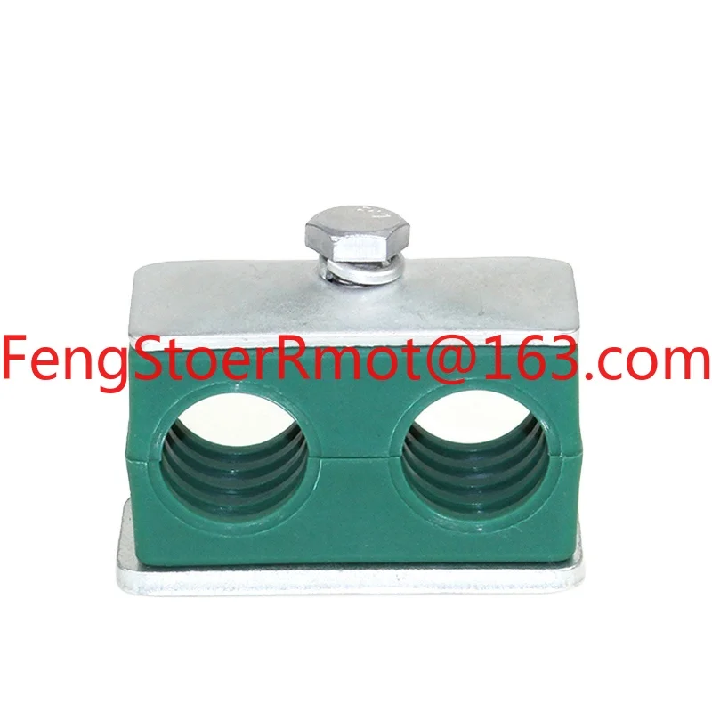 Light double pipe clamp Marine hydraulic plastic pipe clamp Light double hole fixture Mechanical clamp 6-42