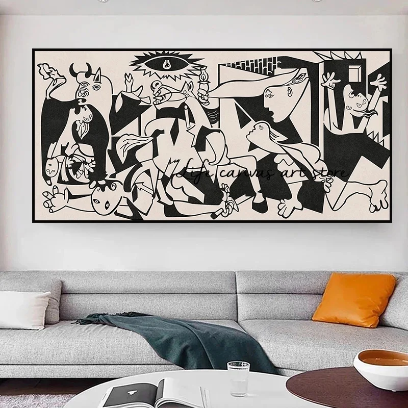 Famous Picasso Classic Artworks Guernica Boho Vintage Art Poster Canvas Painting Wall Prints Picture for Living Room Home Decor