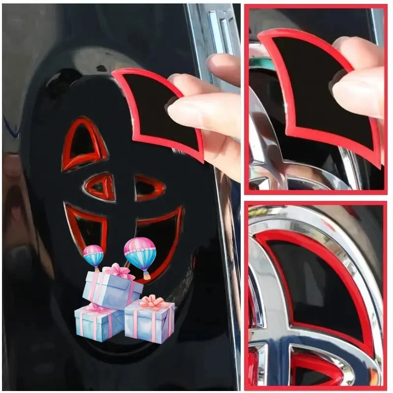 New Fits For Camry Corolla Crown Auris C-HR Protective Decoration New Car Steering Wheel Front Rear Emblem Badge Logo Sticker