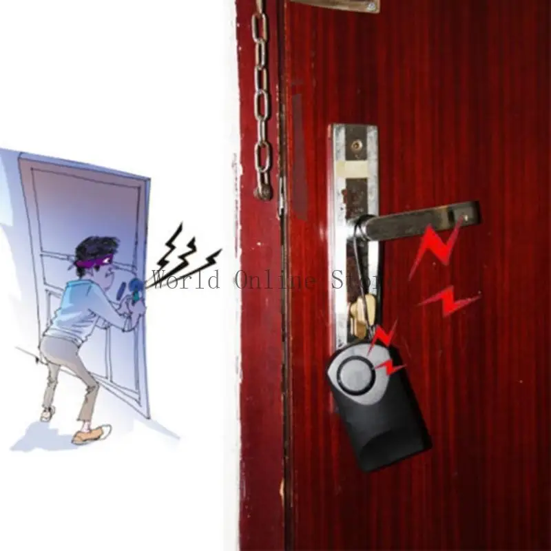 Sensitive Touch Activated Anti Theft Device Mobile Door Handle Alarm For Household Entryways Quiet Feature Night Safety 87HC