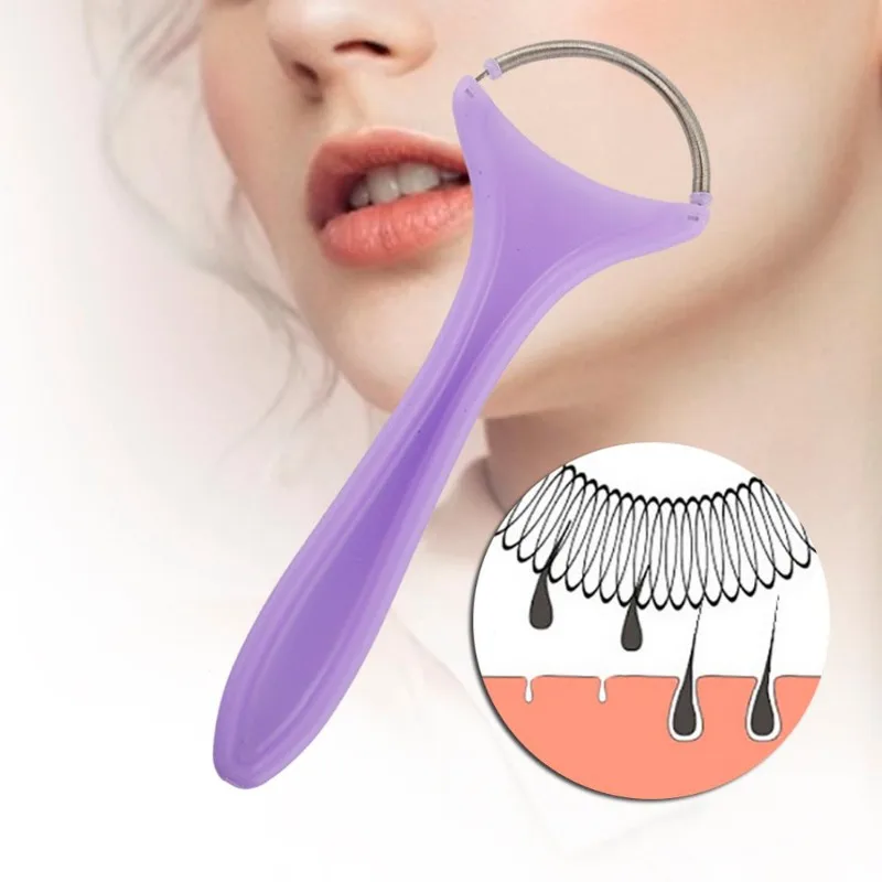 

Up and Down Rolling Face Epi Roller Hair Remover Remove Forehead Chin Cheeks Professional Face Hair Removal Tool Purple facial