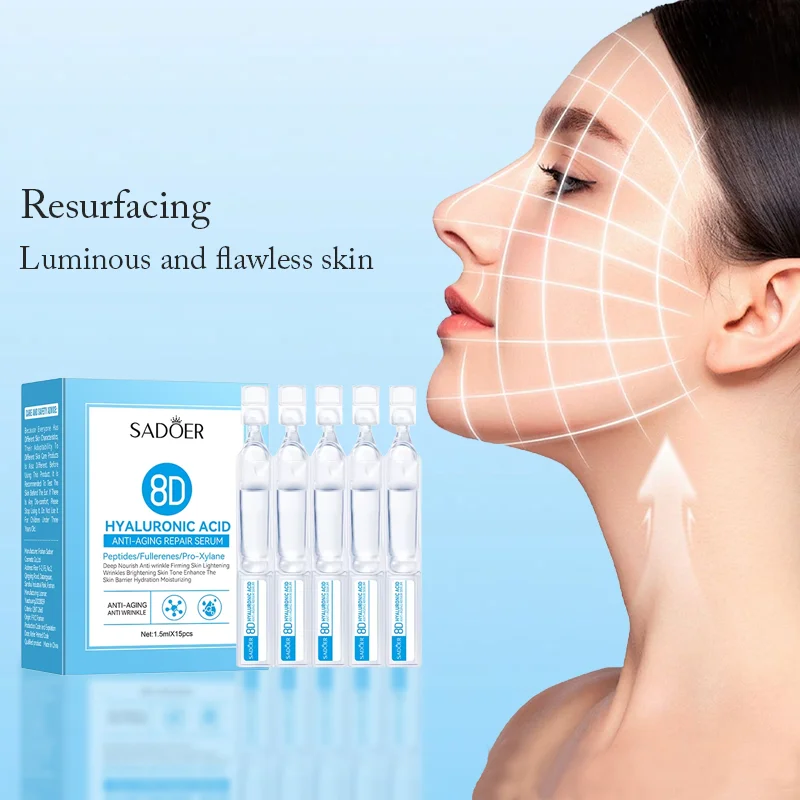 

Hyaluronic Acid Anti-wrinkle Repair Serum Brighten Anti-aging Lifting Firming Fade Fine Lines Portable Disposable Essence