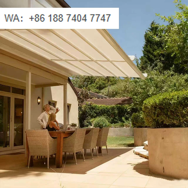 

Роскошный выдвижной навес из ПВХ с алюминиевым каркасом и дистанционным управлением, сертифицированный CE, прочный и ветроустойчивый, для балконов и использования на улице