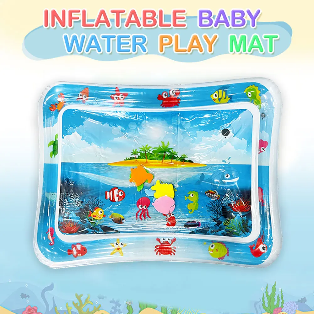 Baby Water Play Mat Inflatable Cushion PVC Infant Tummy Time Toddler Water Pad For Kids Early Education Developing Activity Toys