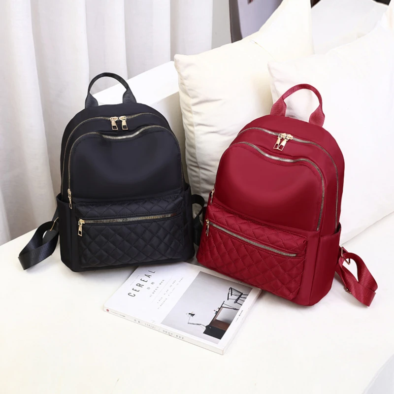 2024 Fashion Waterproof Oxford Backpack Women Black School Bags for Teenage Girls Large Capacity Fashion Travel Tote Backpack