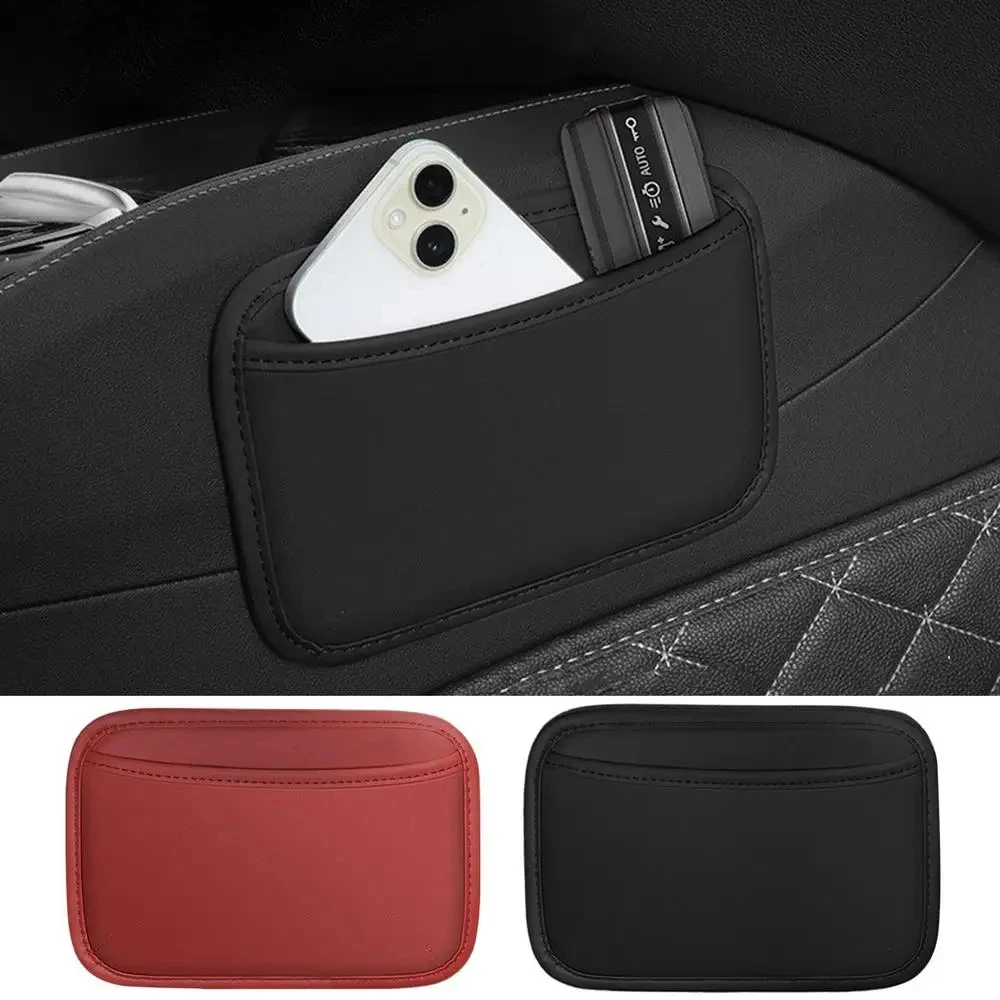Paste Arbitrarily Car Organizer Mesh Bag Car Storage Pocket Organizer Bag Seat Back Side Door Stowing Tidying Box For Phone Key