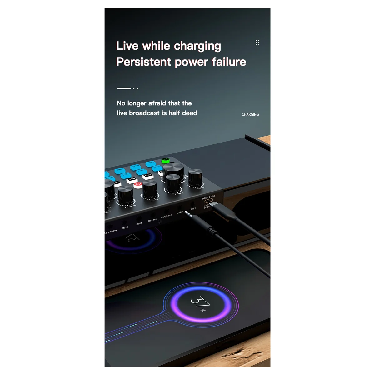 

AB20-SY168 Sound Card Live Broadcast Speaker Multi-Functional All-In-One Portable Bluetooth Karaoke Machine for Singing