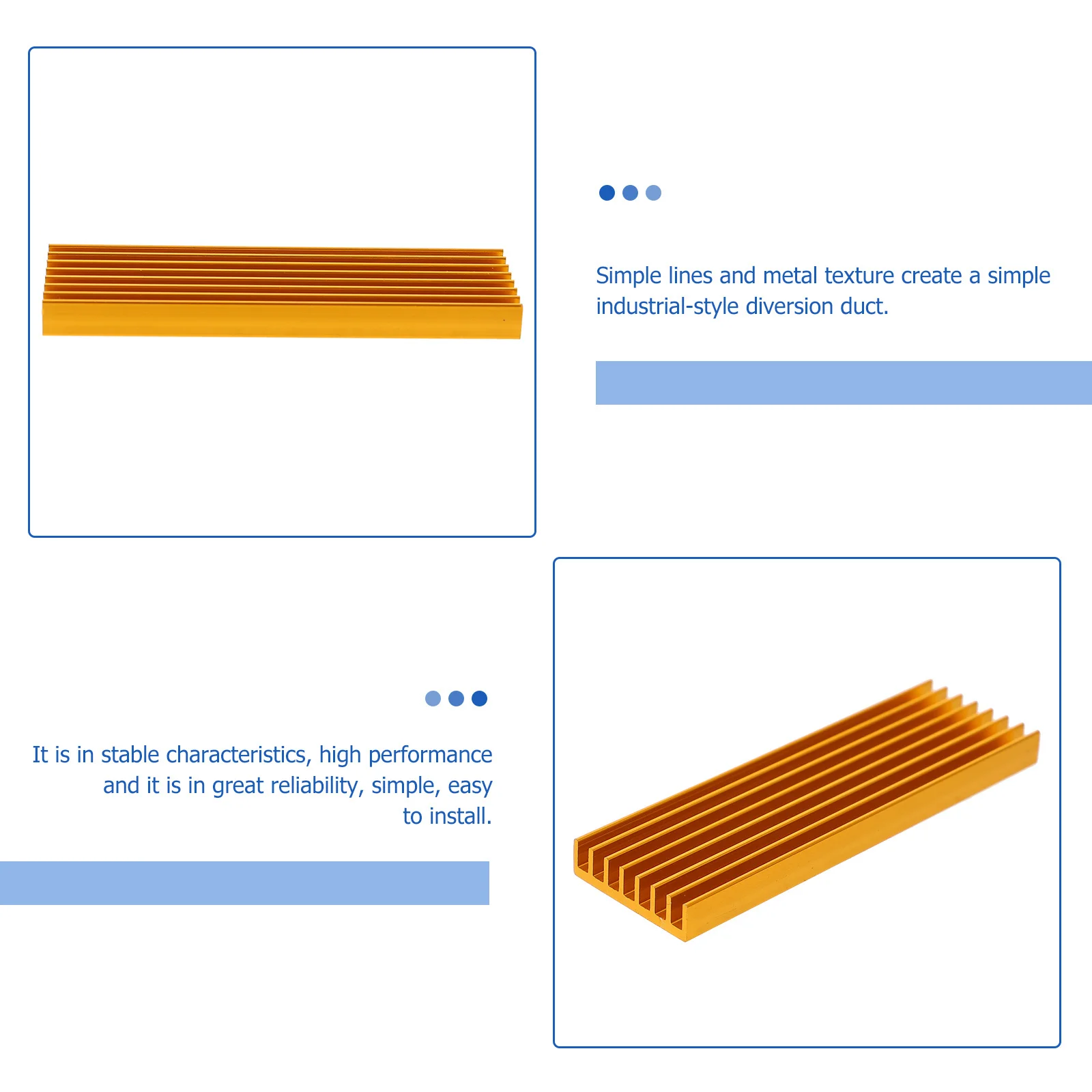 

2 set Aluminum Heat Sink For M.2 2280 Ssd Cooling Thermal Conductive Pad Dissipation Solid State