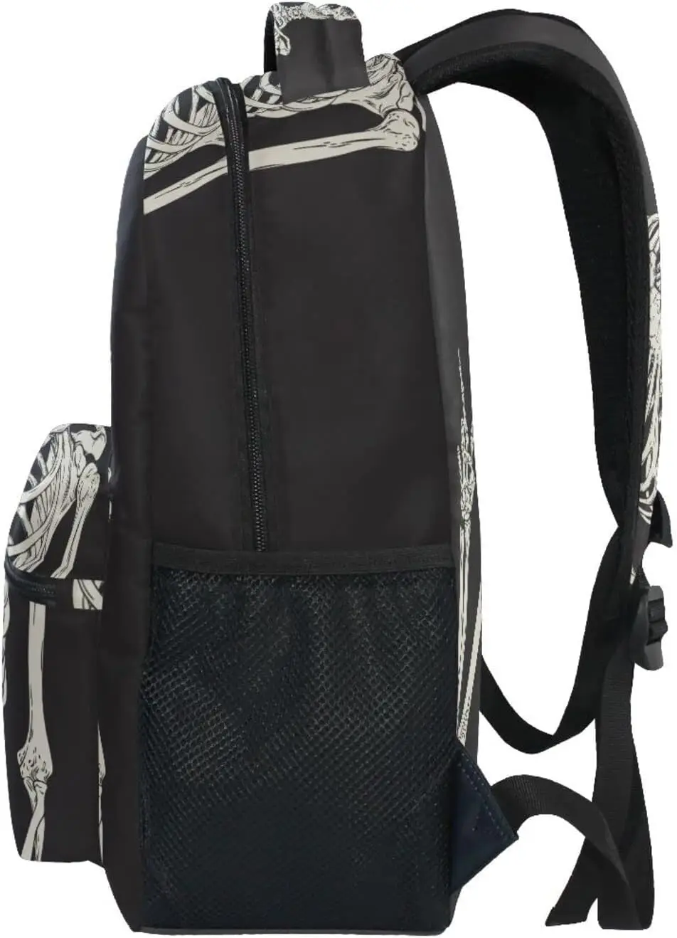 حقيبة ظهر سوداء للهالوين هيكل جمجمة السلام للنساء والرجال، حقيبة مدرسية للطلاب، حقيبة كتب للسفر والكمبيوتر المحمول ومحفظة Dayp