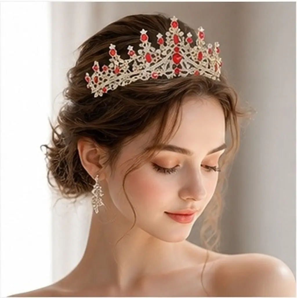 Stylish Delicate Rhinestone Tiara Fit Wedding Party Bridal Headwear Gift for Wife Girlfriend Mother