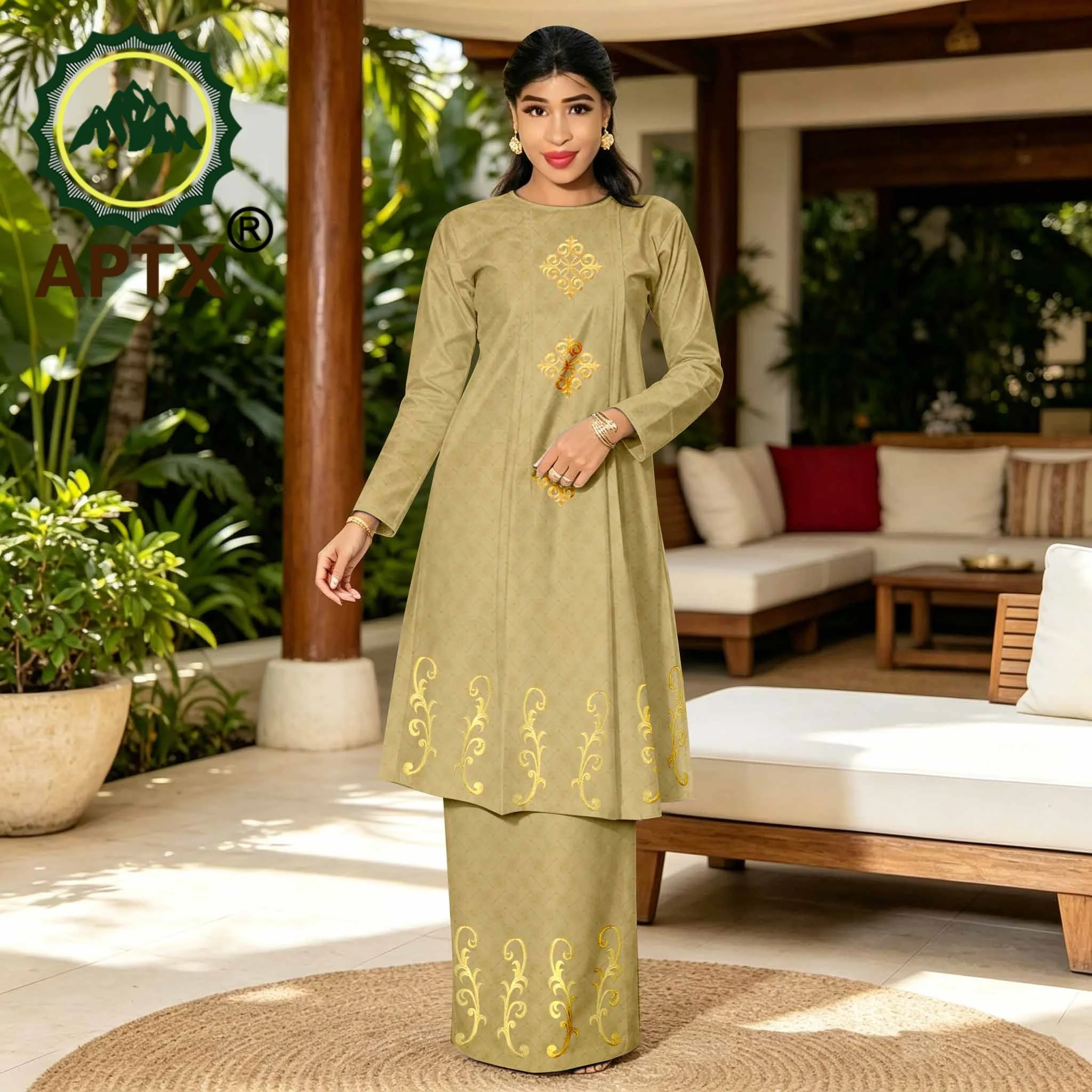 Women's Dress Muslim Abaya Arab Nigeria Long Embroidery Dress Match Skirt Wedding Evening Party Elegant Lady Gown 2626050