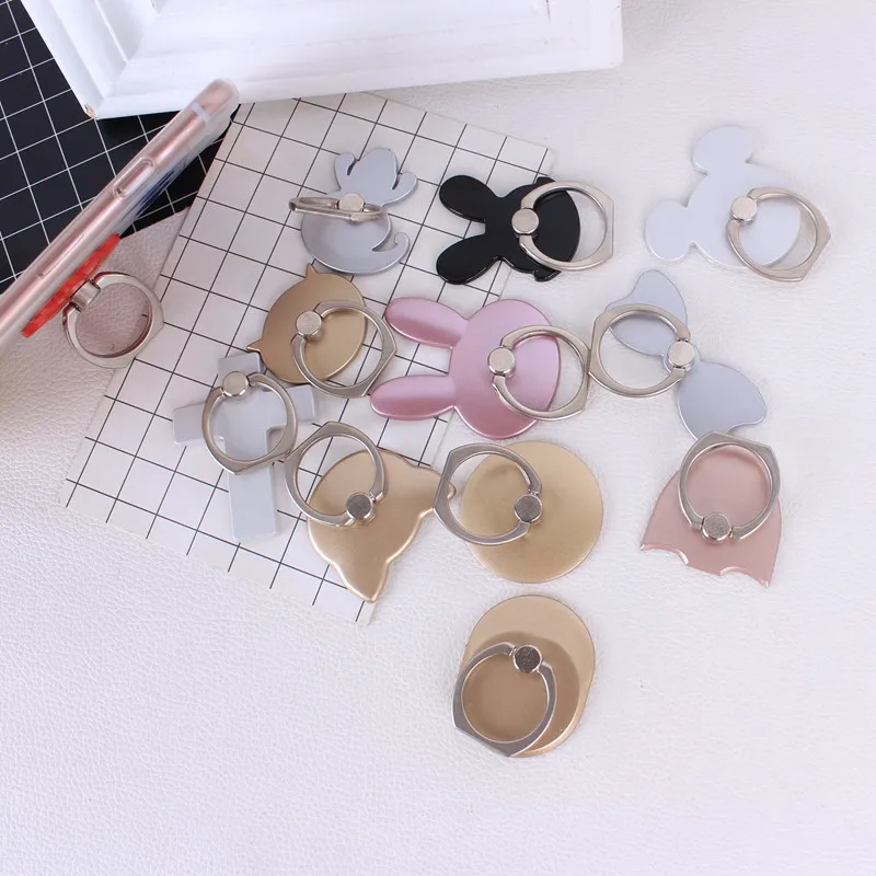 دوران العالمي القط البنصر حامل 360 درجة البلاستيك الكمبيوتر حامل هاتف آيفون 13 12 11 برو سامسونج البنصر حامل