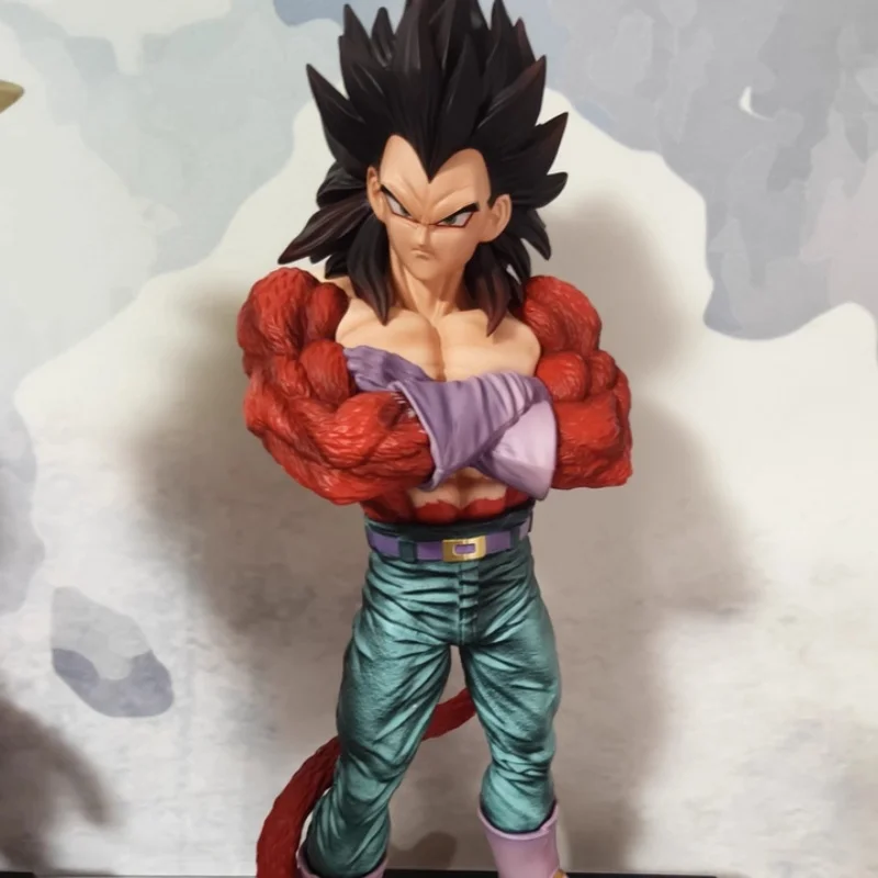 Jt Statue 30cm Dragon Ball Super Saiyan 4 Vegeta Goku Joint Statue Anime Action Figure Custom Desktop Toy Model Collection Gift