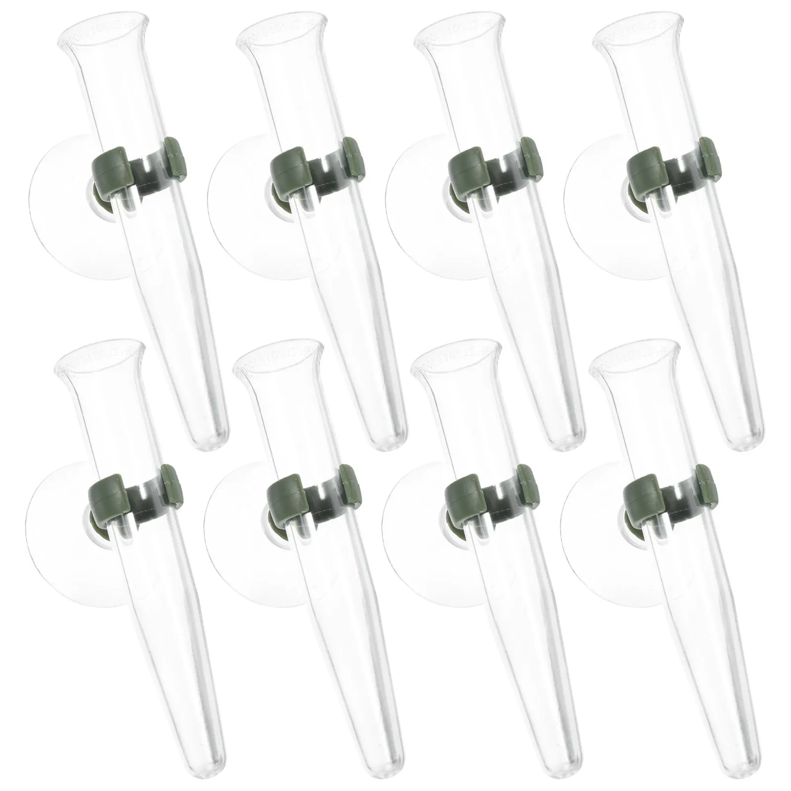 8Pcs Flower Water Storage Tubes Suction Cup Floral Tubes Plastic Silicone Caps Stem Hydration Holder Flower Arrangement Supplies