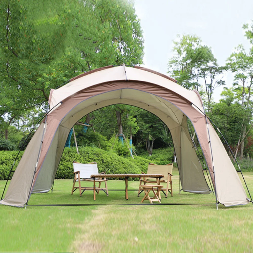 

Foldable Rainproof Dome Canopy, Multi Person Sunshade, Sun Protection for Outdoor Camping, 10-12 Person Space,L142