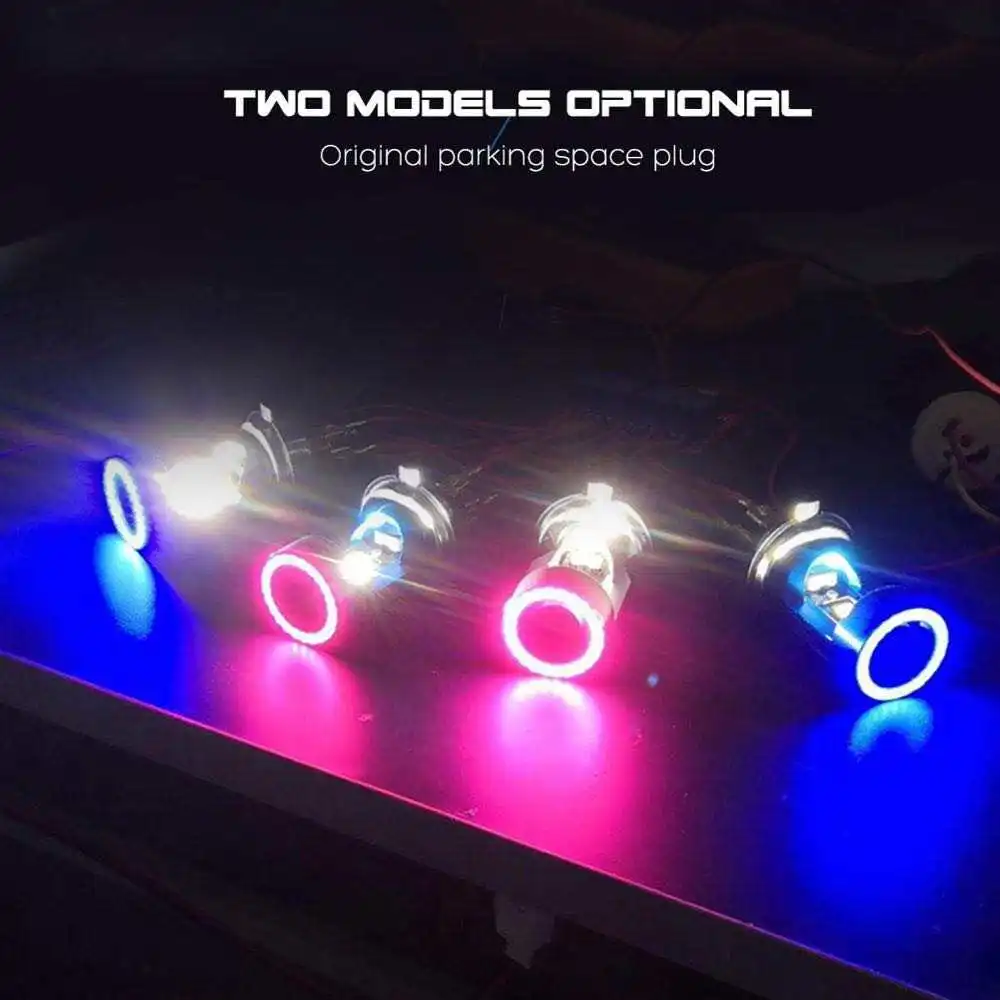 25W 12V Blue Red Angel Eye H4 LED Motorcycle Headlight Ba20d HS1 H6 Scooter Motorbike Headlamp Light Bulb DRL Accessories