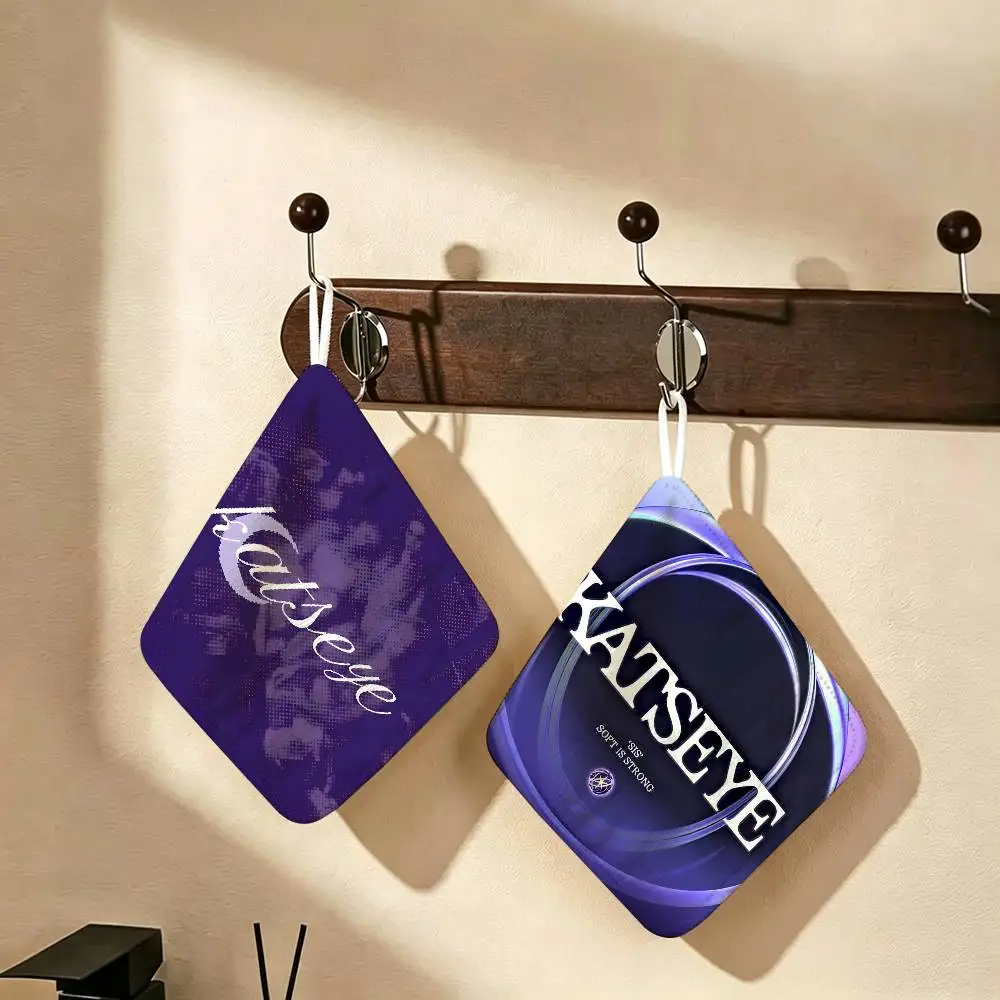 Korea Kpop Band K-Katseye Hanging Style Hand Wiping Towel, Polyester Cotton, Anti-fade for Indoor Kitchen Living Room