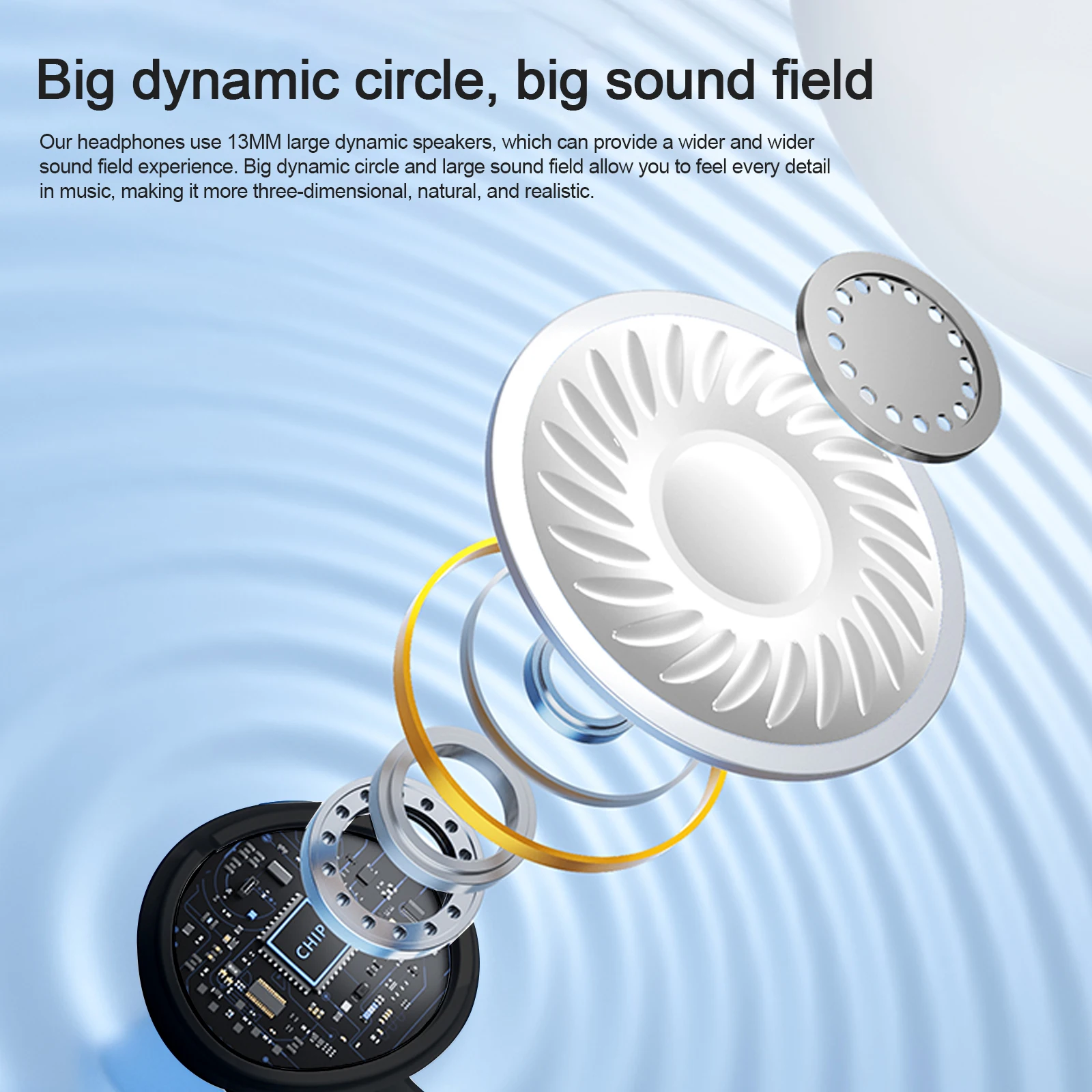 سماعات رأس لاسلكية، سماعات داخل الأذن، مع ميكروفون، سماعات ستيريو داخل الأذن مع شاشة LED