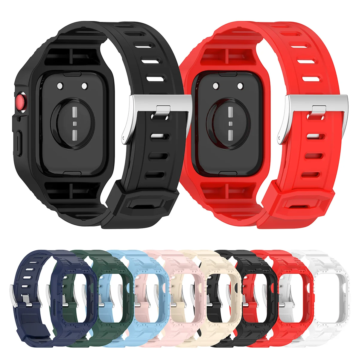 Silicone Strap For Huawei Watch Fit 3 Band Case Bracelet Wristband Huawei watch fit3 Tpu Casing Full Covers shockproof Watchband