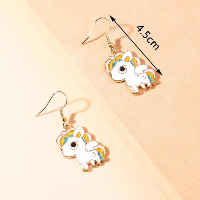 Leslie Heiße Emaille Tier Ohrringe Nette Katze Hund Kaninchen Bär Einhorn Ohrringe für Frauen Baumeln Ohrringe Geburtstag Schmuck Geschenke – Detail 7