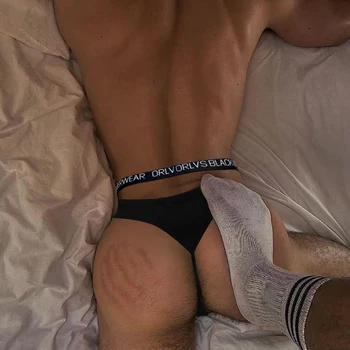 เกย์ Jockstrap Men Thong กางเกงเซ็กซี่ Modal ชุดชั้นในบุรุษบิกินี่ Mens Thongs และ G Strings Cuecas Sexys Homem ชุดชั้นใน Sissy