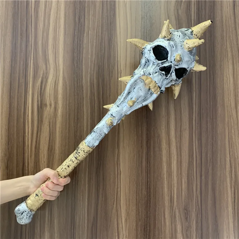 60 سنتيمتر تأثيري الرعد الصولجان الحرب الوحش التضحية المطرقة سلاح دور اللعب القراصنة شبح الصولجان بولي Toy لعبة هالوين مخيف الدعائم 1:1