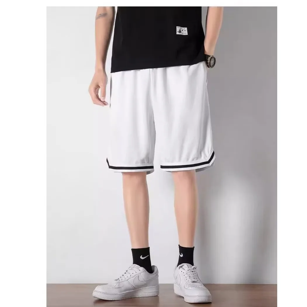 

Баскетбольные шорты для мужских летних спортивных тренировок, повседневные, свободные, модные, универсальные, дышащие брюки, американские пять квартов