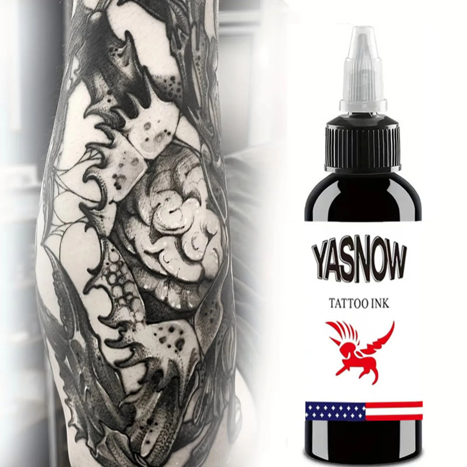 30/60/120/250ml Black Tattoo Ink Pigment Professional Tattoo Pigment Permanent TattooInk Body Art