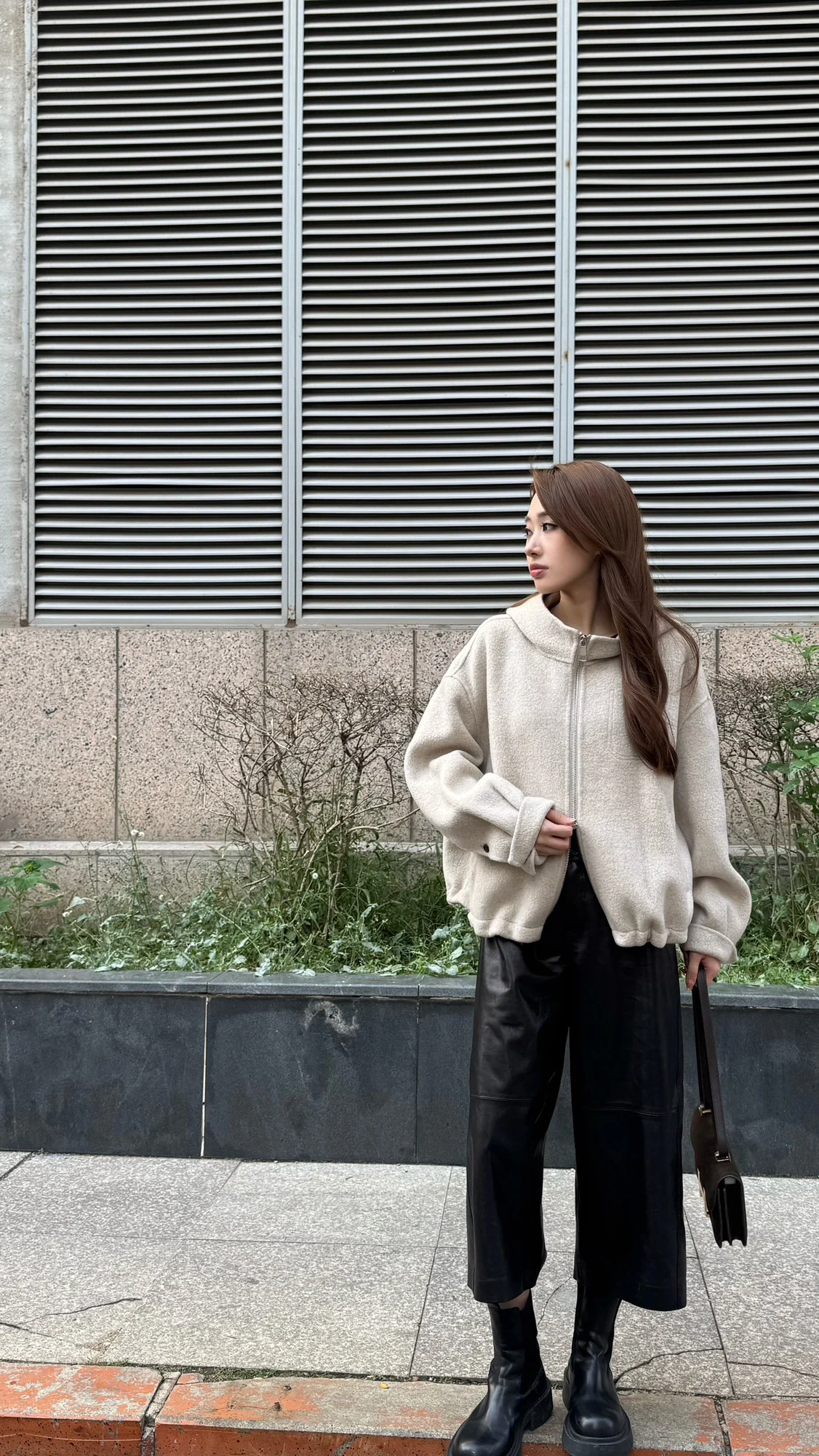 

Faionable Loose Pure Color Zipper Jaet Women's Autumn New Sle Casual Versatile Design Sensation European Sle Coat