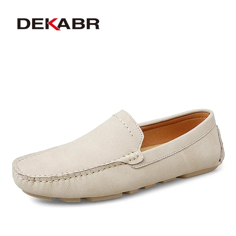 DEKABR Plus Size 38~47 Men Loafers Fashion Summer Casual Shoes Classics Lightweight Men Driving Shoes Non-slip Flat Shoes