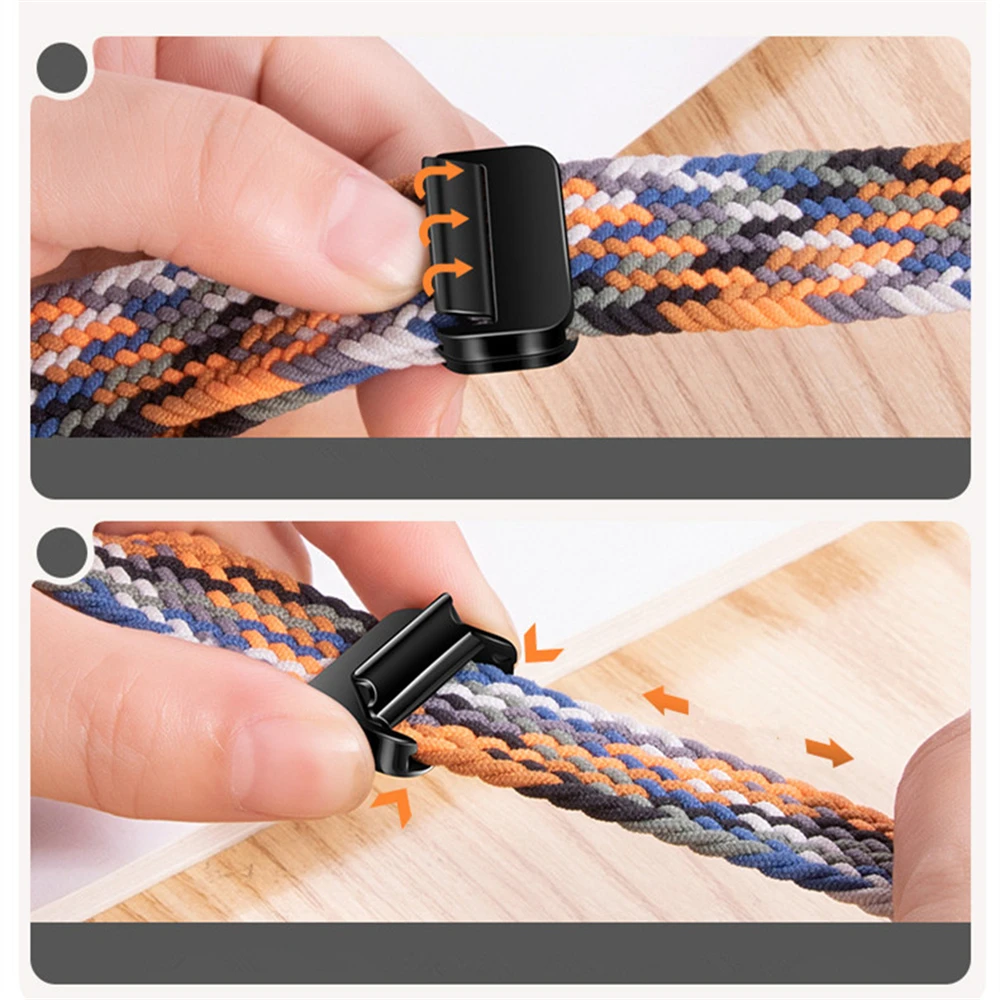 สายรัดผ้าไนลอนทอเหมาะสำหรับนาฬิกา Huawei FIT3สายรัดข้อมือแบบสปอร์ตมีห่วงยืดหยุ่นแม่เหล็กระบายอากาศได้ดี