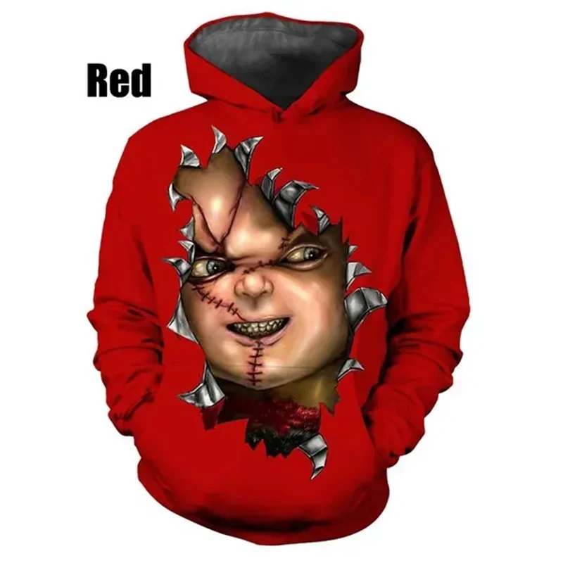 Chucky Doll Horror Adult Play Hoodie Men Clothing 3D Printed New in Hoodies Women Harajuku Fashion y2k Pullovers Hooded Hoody