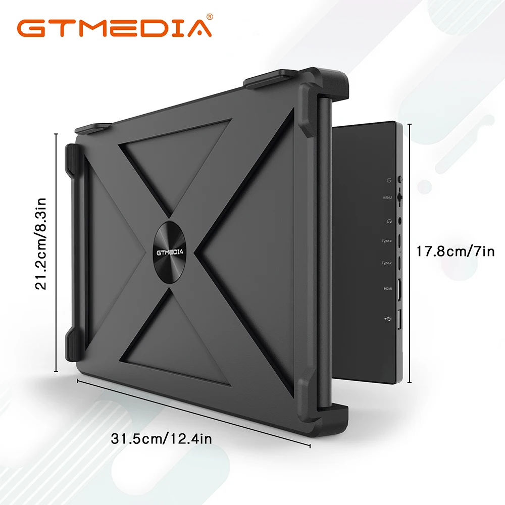 GTMEDIA Mate X Portable Attachable Screen 195 Degree Rotation 11.6 Inch Monitor 1080P Built-in Dual Speaker for Gameing Laptop